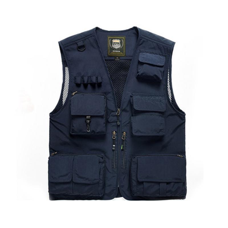 Outdoor Lightweight Mesh Fabric Vest with 16 Pockets