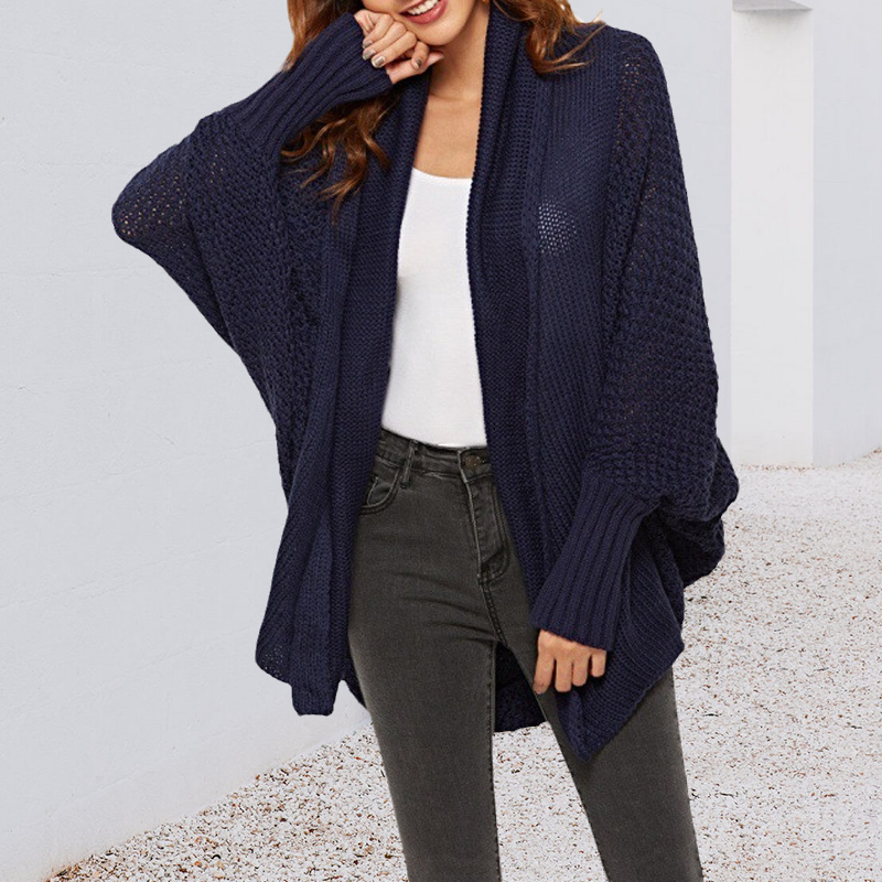 Solid Color Knit Cardigan