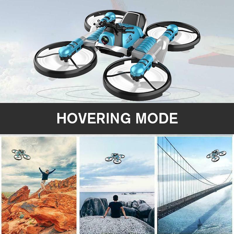 2 in 1 Folding RC Drone and Motorcycle Vehicle