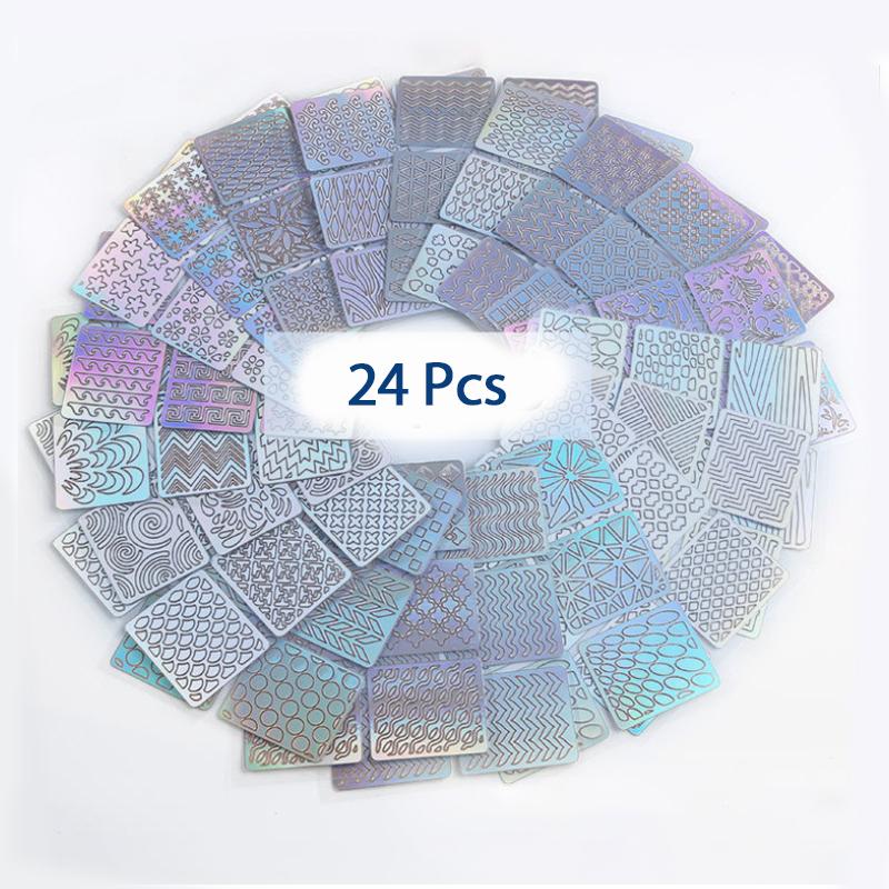 Hollow Nail Stencil DIY Stickers Kit
