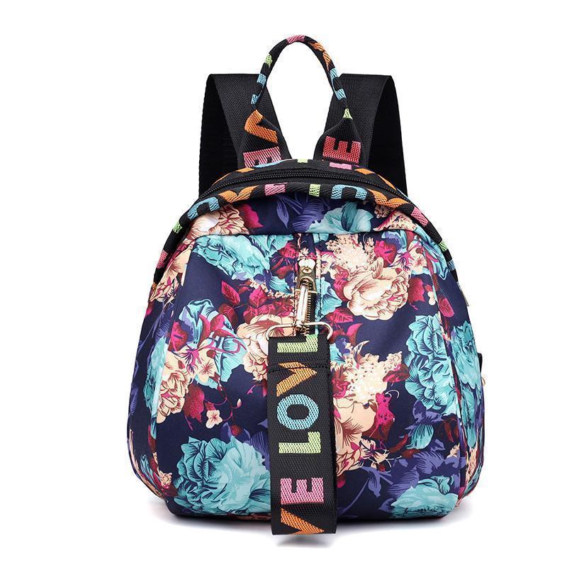 Floral Waterproof Shoulder Bag Backpack
