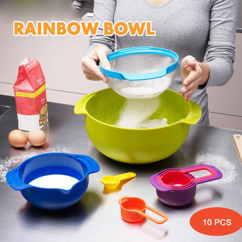 10-piece rainbow bowl