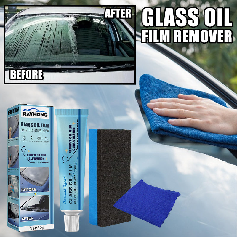 🎊 Car Glass Oil Film Cleaner ♻Safety and Long-term Protection♻
