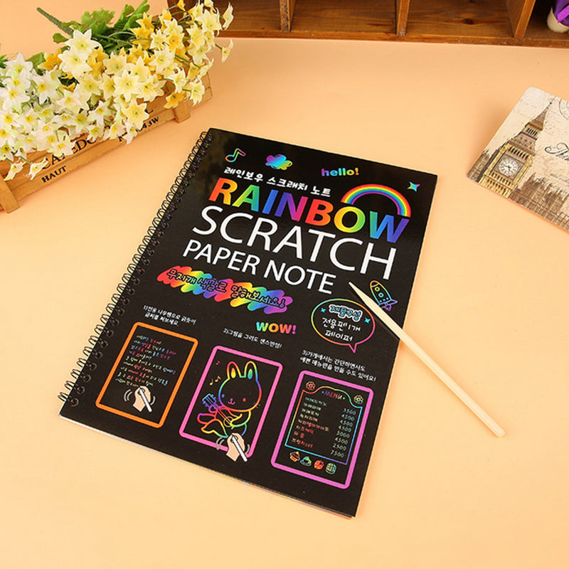 🌈Rainbow Scratch Art Notebook