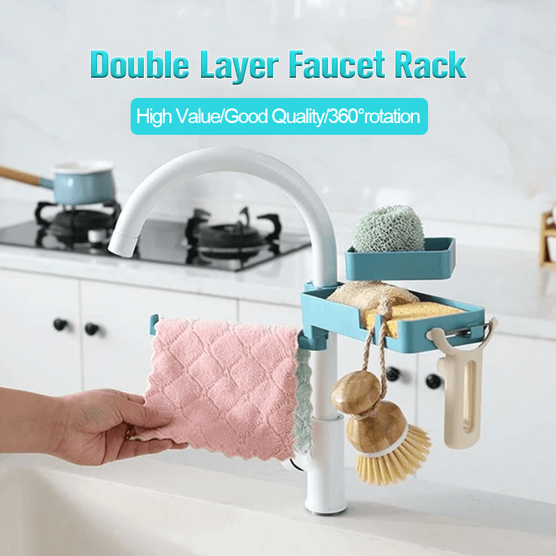 Double Layer Faucet Storage Rack