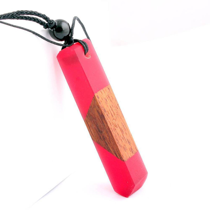 Wood Resin Necklace Pendant
