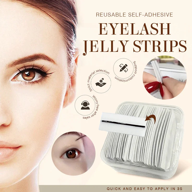 Reusable Self-Adhesive Eyelash Jelly Strips