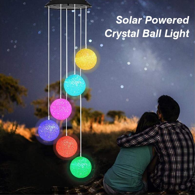 Outdoor Solar Particle Ball Wind Chime Lights