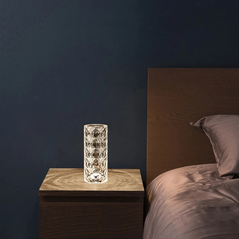 Rose Rays Crystal Diamond Table Lamp