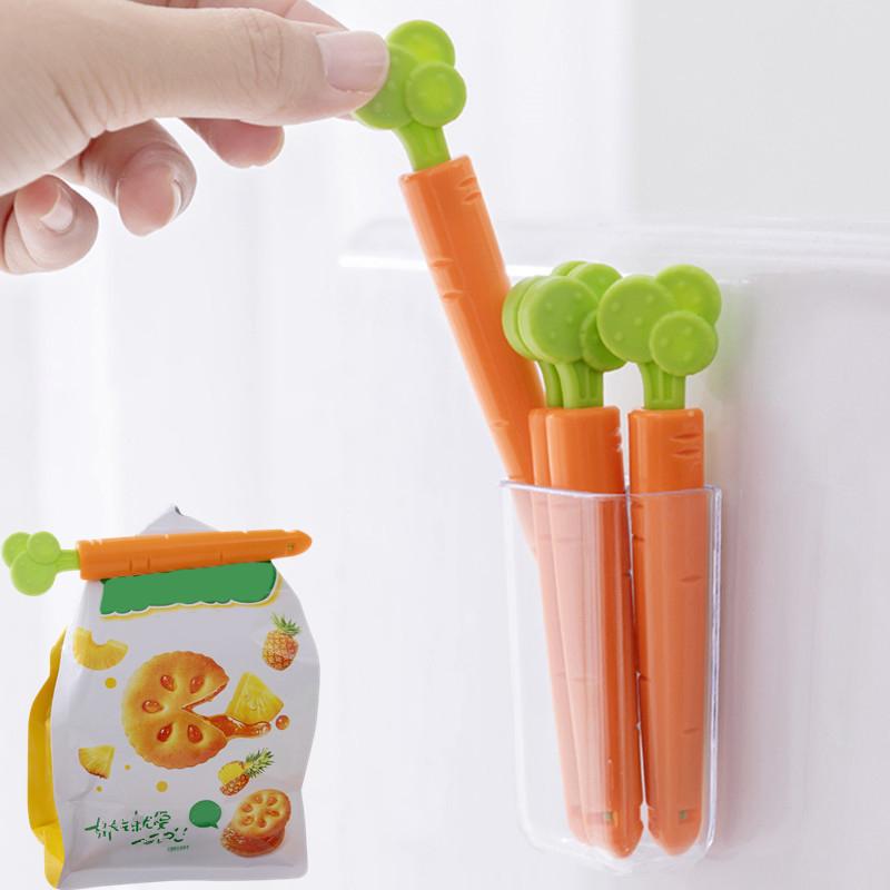 Carrot Food bag sealing clip, 5 PCs