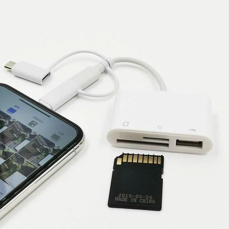 3-in-1 SD TF USB Card Reader OTG Adapter