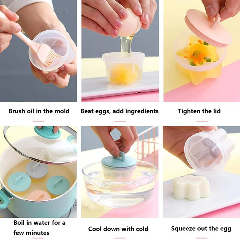 Cute Boiled Egg Mold(4 pcs)