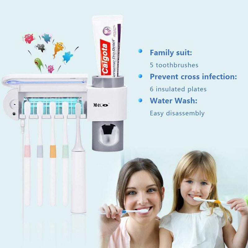 Automatic Toothpaste Squeezer and Holder Set
