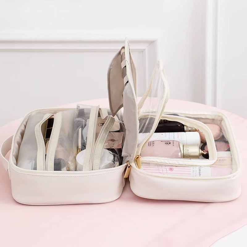 Multi-Compartment Toiletry Cosmetics Bag