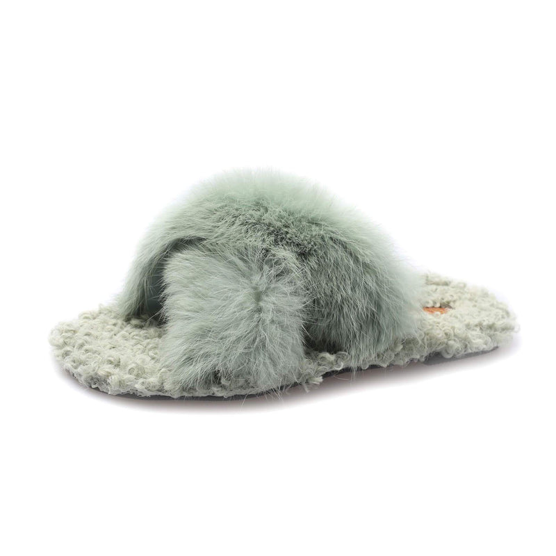 cute fluffy plush slippers