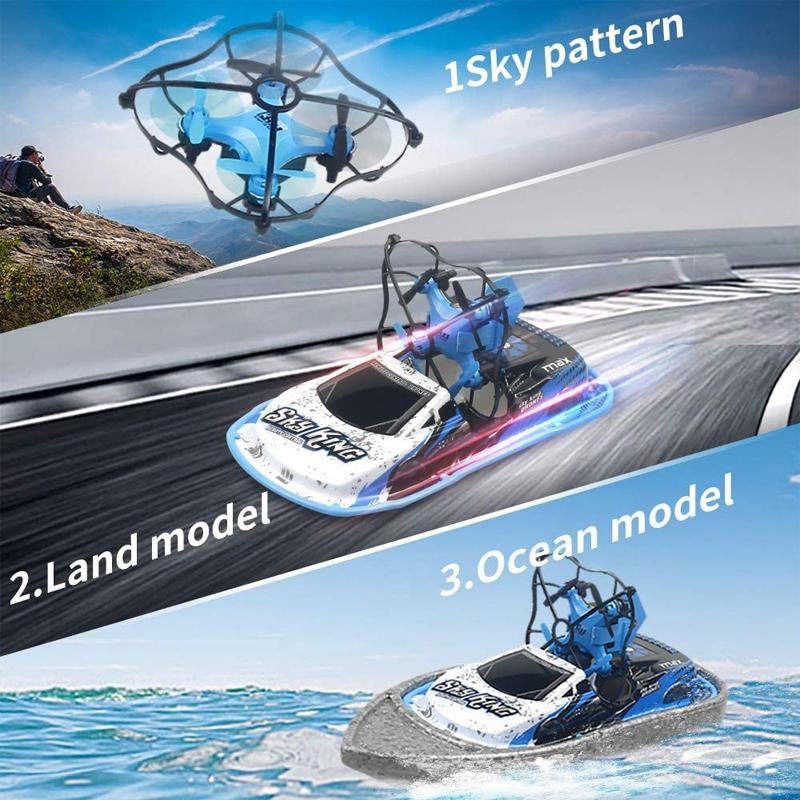 Four Axis Sea, Land And Air 3-In-1 Remote Control Ship