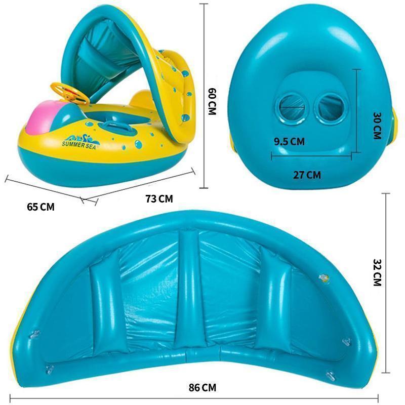 Baby Swim Ring Sunshade Baby Float Boat Seat