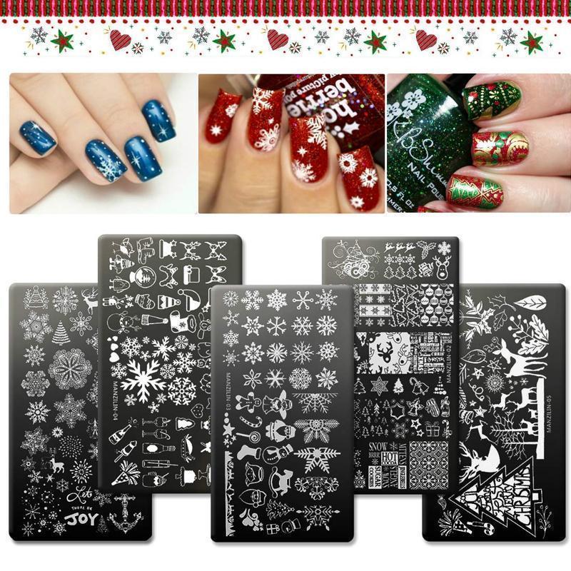 Nail Art Stamping Template--Christmas Style