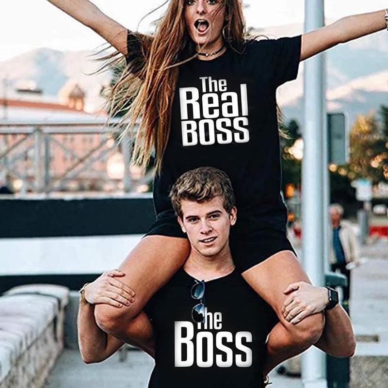 Matching Couple Shirts-The BOSS&The Real BOSS Shirts