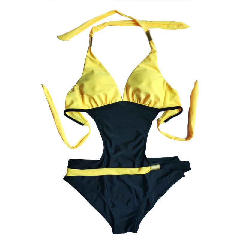 2019 New Sexy Swimsuit Multicolored Leak Back Triangle