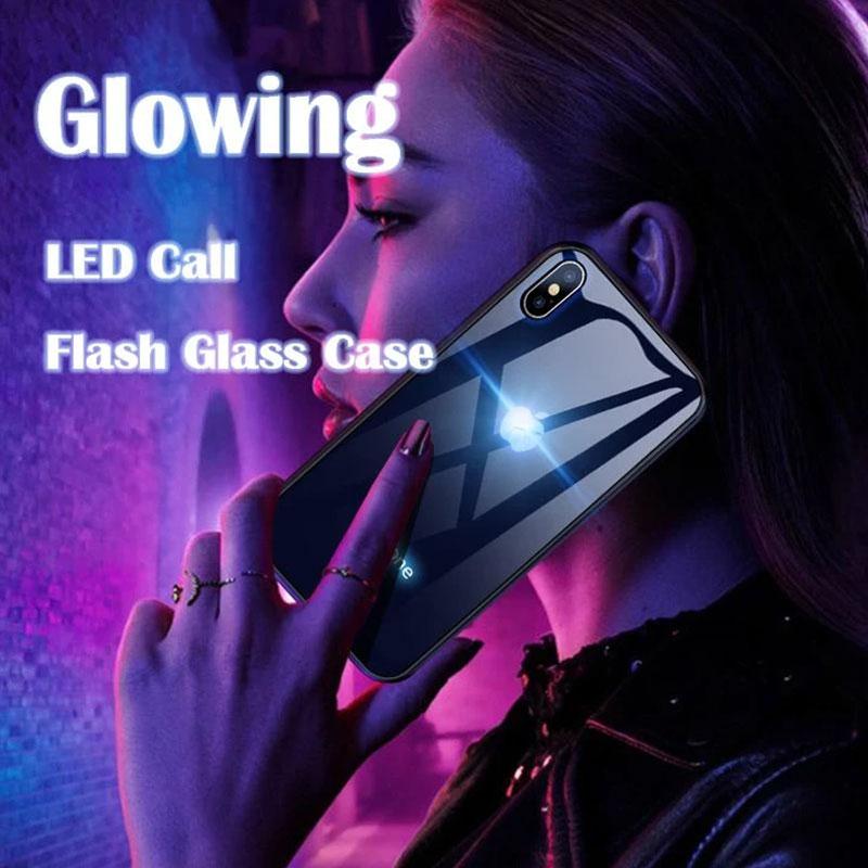 Glowing LED Call Flash Glass Case
