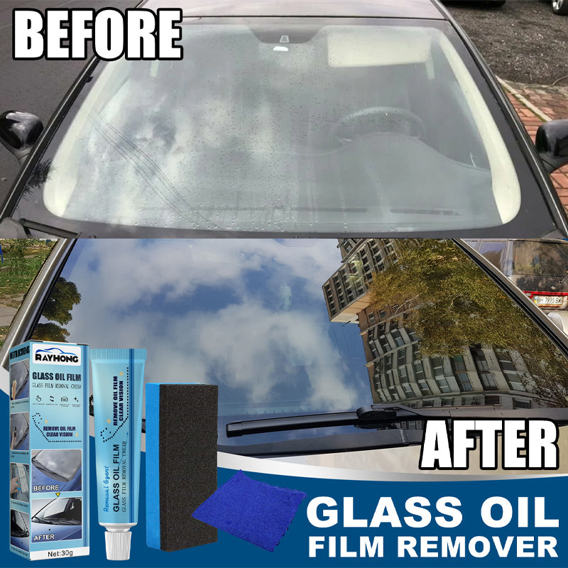 🎊 Car Glass Oil Film Cleaner ♻Safety and Long-term Protection♻