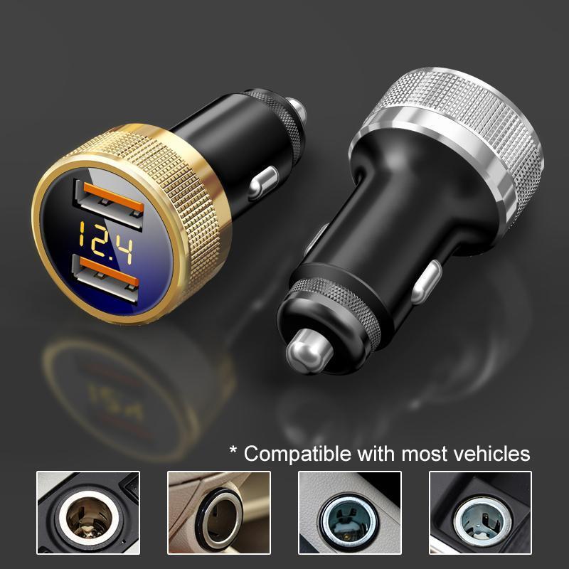 Dual USB Charging Car Cigarette Lighter