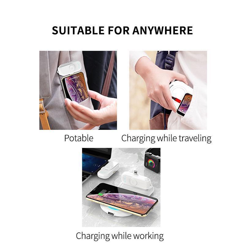 Portable charger with magnetic head for iPhone / Android / Type-C