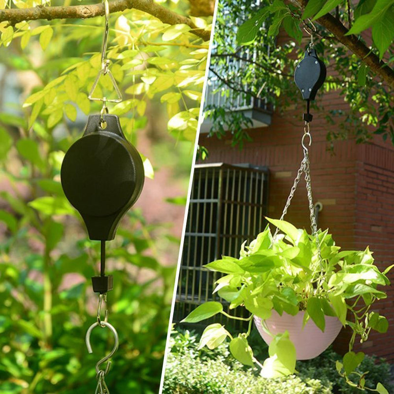 Hirundo Retractable Hook For Garden Baskets Pots, Birds Feeder