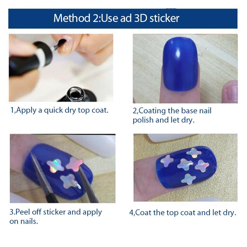 Hollow Nail Stencil DIY Stickers Kit